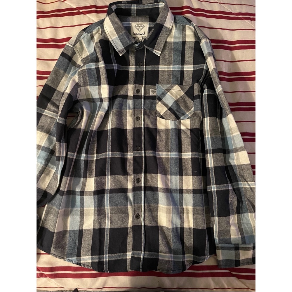Diamond supply co. Long sleeve button up